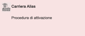 Carriera Alias - Procedura di attivazione